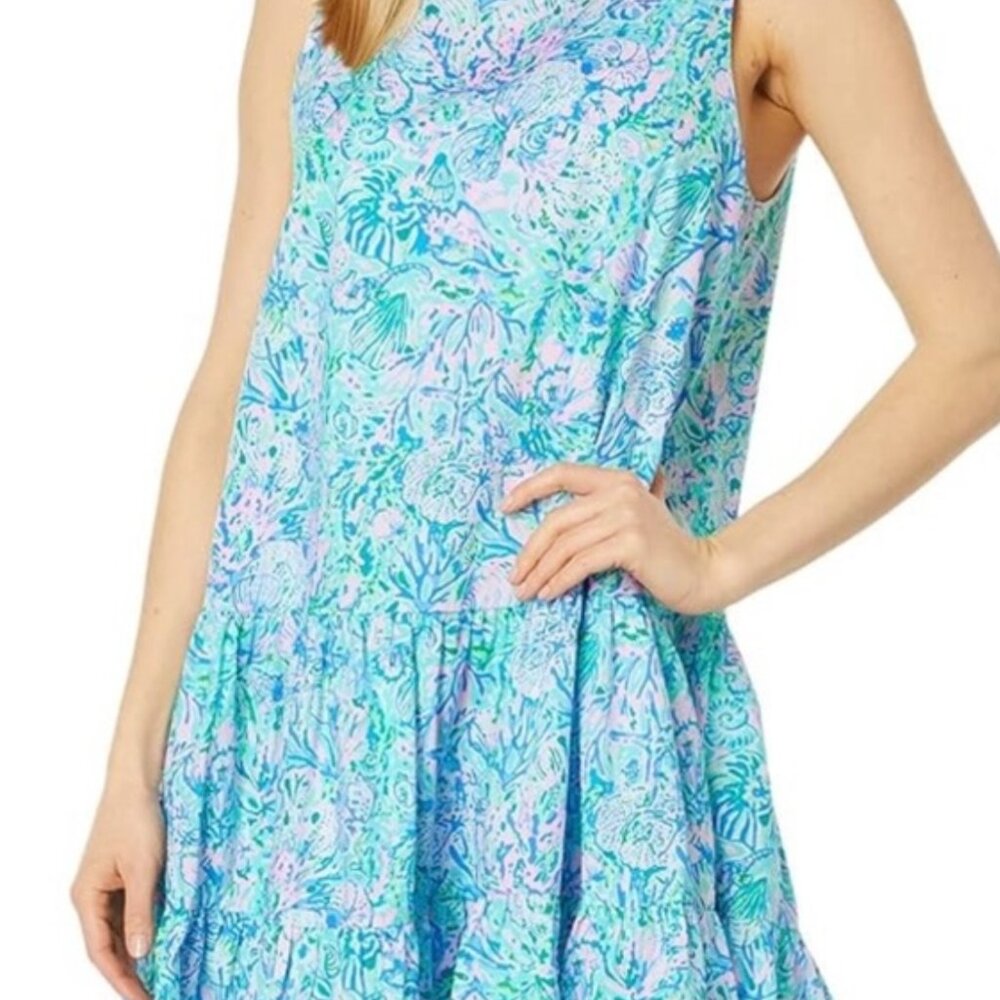 LILLY PULITZER Trina Dress Size Med Surf Blue Soleil It On Me